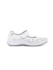White perforated leather sandals