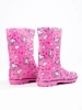 High Pink Patterned Rain Boots