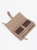 Beige women's wallet with compartments
