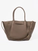 Torba shopper taupe z zapięciem