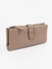 Beige women's wallet with compartments