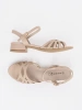 Beige sandals with leather insole