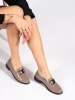 Warm Beige Leather-Lined Loafers