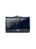 Women's Navy Faux Leather Wallet