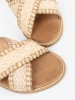 Beige Women's Woven Mules