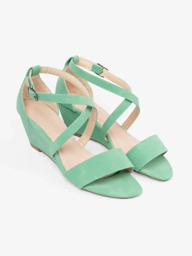 Mint Wedge Sandals with Straps