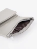 Small grey women's faux leather wallet