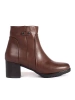Sergio Leone Chocolate Heeled Ankle Boots