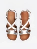 Flat white sandals Sergio Leone