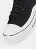 Women's Black Sneakers with White Sole