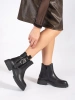 Black Ankle Buckle Boots