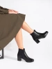 Chic Black Heeled Ankle Boots by Sergio Leone