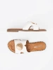 White slides with gold embellishment