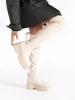 Creamy Over-the-Knee Platform Boots