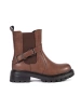 Warm Walnut Leather Platform Boots by Sergio Leone