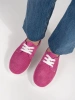 Pink perforated leather sneakers