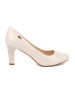 Sergio Leone Beige Column Heels