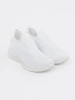 White Women's Slip-On Sneakers