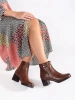 Sergio Leone Chocolate Heeled Ankle Boots