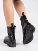 Smooth Lace-Up Black Worker Boots