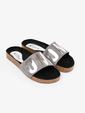 Slippers with Metallic Print ONE