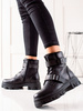 Women's ankle boots with black buckles
