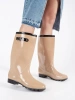 Creamy High-Gloss Rain Boots