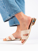 Beige Chic Flat Slides