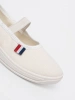 Lightweight White Shoes with Elastic Strap