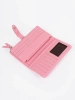 Pink women's wallet with compartments