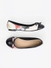 Colorful ballerinas with black toe