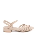 Beige sandals with leather insole