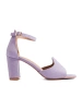 Purple Block Heel Sandals by W. Potocki