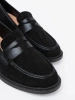 Czarne zamszowe loafersy