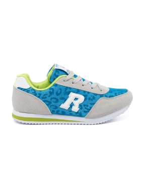 Sneakers in shades of blue and gray