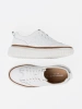 White Leather Platform Sneakers Sergio Leone