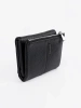 Small black women's wallet made of eco-leather