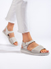 Chic Grey Platform Sandals by Sergio Leone