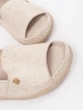 Beige sandals with leather insole