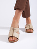 Comfortable Wedge Sandals in Beige