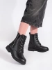 Lace-Up Black Ankle Boots for Her