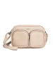 Small beige handbag with pockets