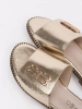 Women's gold flat sandals