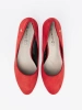 Red Suede High Heel Pumps