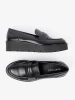 Elegant Black Loafers with Thick Sole