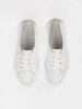 White Lace-up Cutout Sneakers Sergio Leone