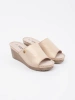 Women's gold wedge sandals