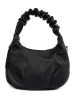 Small black bag with a ruched handle
