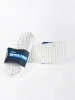 White and Blue Slip-Resistant Slides