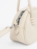 Small light beige bag with strap